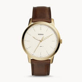 Fossil Men’s Quartz Leather Strap White Dial 44mm Watch FS5397